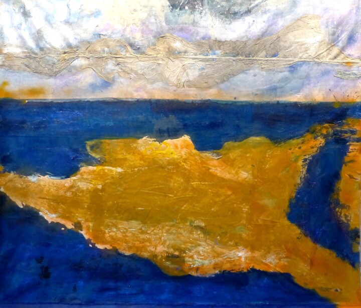 绘画 标题为“L'Ile éphémère” 由Sylvie Touzery, 原创艺术品, 丙烯