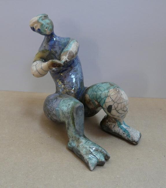 Sculpture titled "Végétal" by Sylviehebrard, Original Artwork, Ceramics