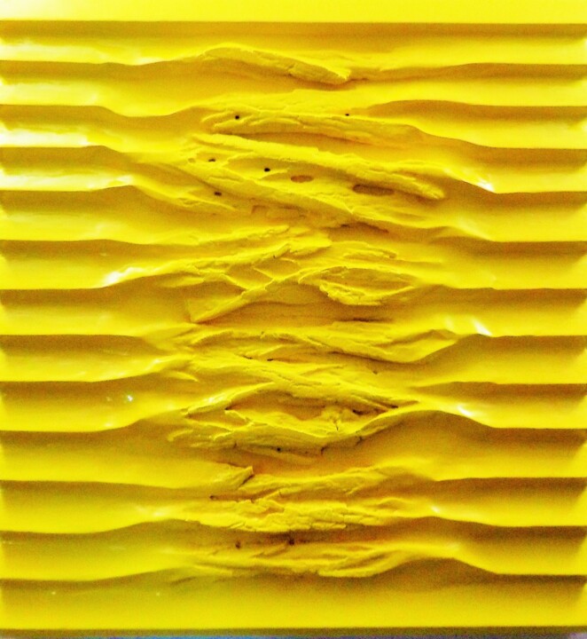 绘画 标题为“U series III. Yello…” 由Szilárd Barta, 原创艺术品, 搪瓷