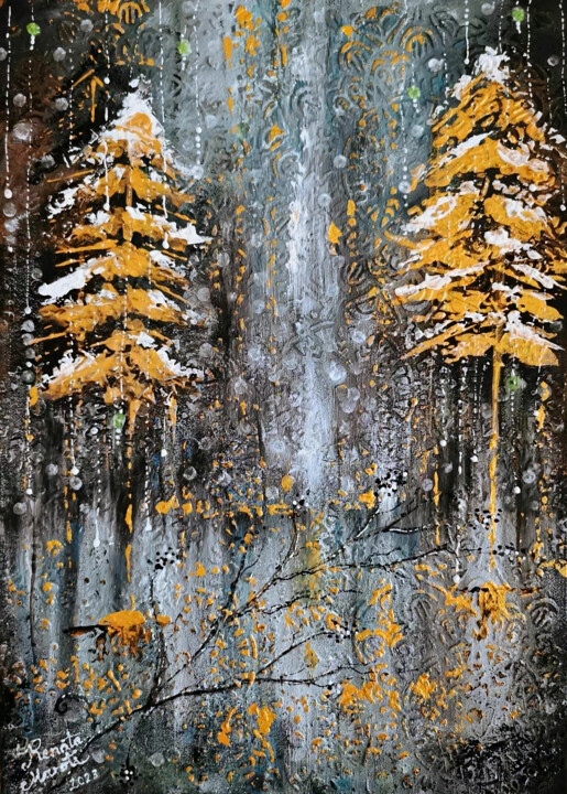 绘画 标题为“SNOW FOREST” 由Renata Maroti, 原创艺术品, 丙烯