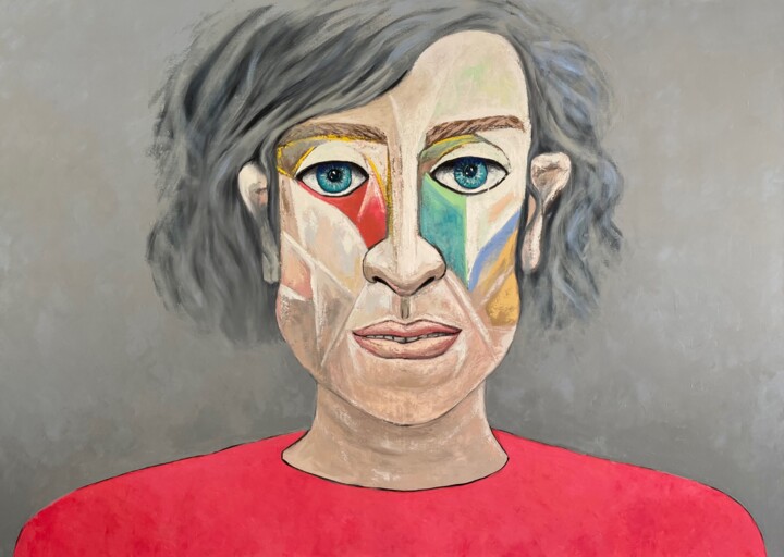 绘画 标题为“The face” 由Ta Byrne, 原创艺术品, 油