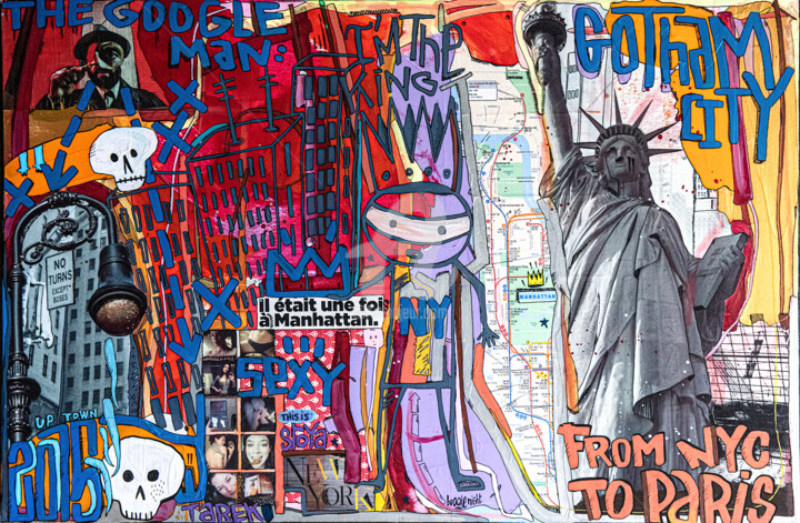 "Sexy New York" başlıklı Tablo Tarek Ben Yakhlef tarafından, Orijinal sanat, Akrilik