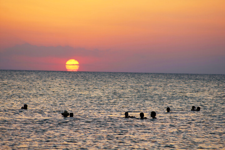 Fotografia zatytułowany „Sea sunset” autorstwa Tarkanm, Oryginalna praca, Fotografia cyfrowa