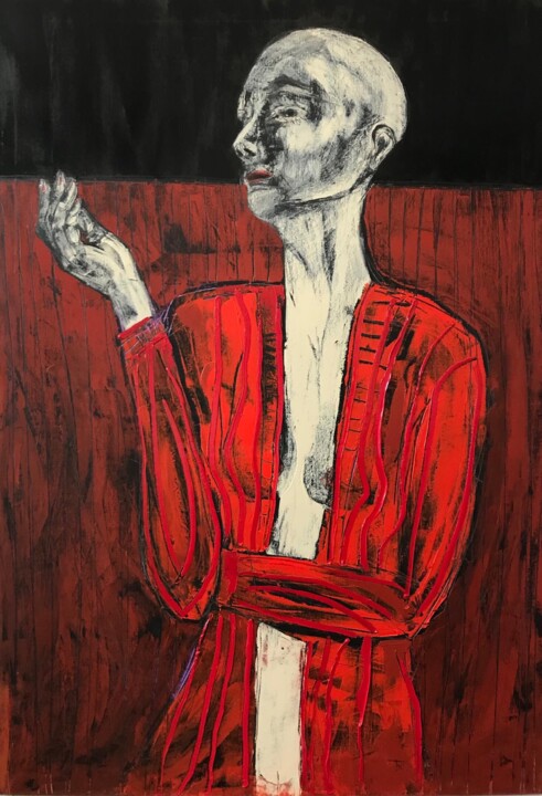 Peinture intitulée "Hundred layers of n…" par Tatiana Harizanova, Œuvre d'art originale, Huile Monté sur Châssis en bois