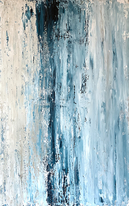 Peinture intitulée "Blue Silence: Ocean…" par Tatiana Malinovscaia, Œuvre d'art originale, Acrylique