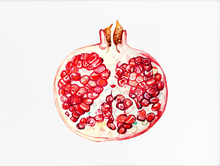 제목이 "Pomegranate"인 미술작품 Tatiana Repesciuc로, 원작, 수채화