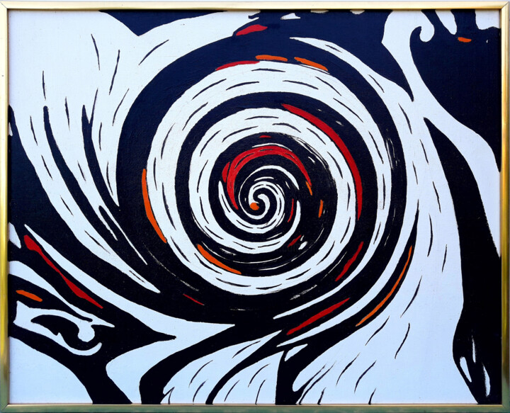 "the abstract “Spira…" başlıklı Tablo Tatiana Yasin tarafından, Orijinal sanat, Akrilik Karton üzerine monte edilmiş