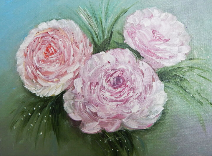 Painting titled "A delicate bouquet…" by Tatyana Zarembovskaya, Original Artwork, Oil