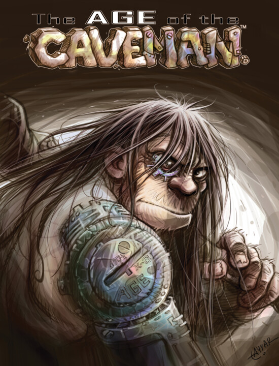 제목이 "Caveman the AGE"인 디지털 아트 Tayyar Özkan로, 원작, 2D 디지털 작업
