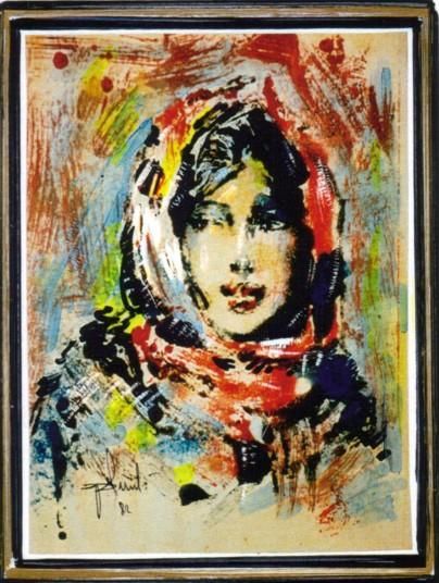 Painting titled "Pretty Girl" by Georges Dumitresco, Original Artwork