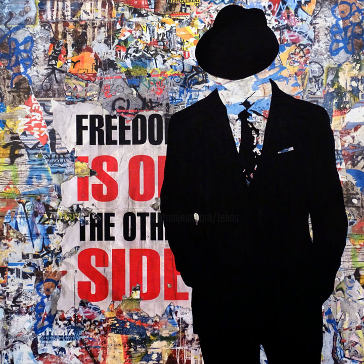 Painting titled "Tehos - Freedom is…" by Tehos, Original Artwork, Collages