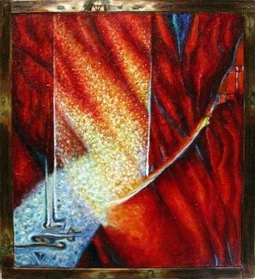 Painting titled "rubedo" by Loreta Teodorova, Original Artwork, Oil