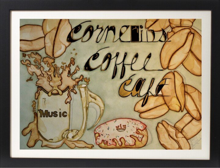 Malarstwo zatytułowany „One Last Doughnut” autorstwa Terry Cornelius, Oryginalna praca, Akwarela
