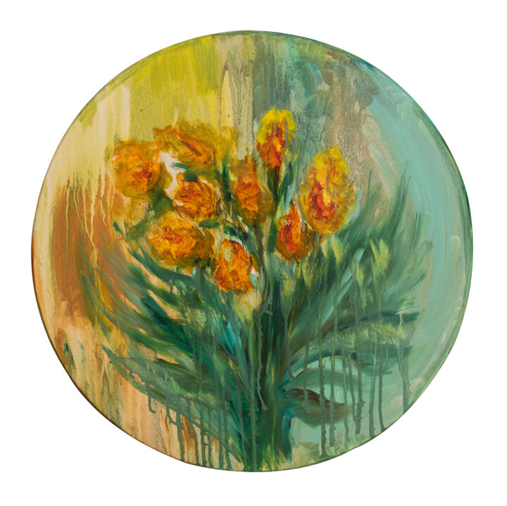 제목이 "Yellow Roses"인 미술작품 Tetiana Bilous로, 원작, 기름