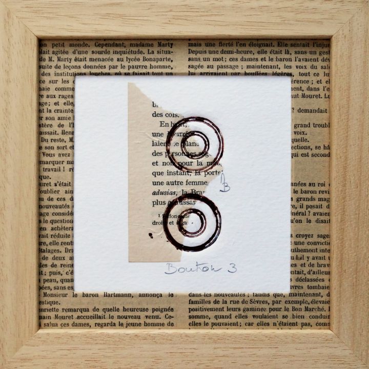 Druckgrafik mit dem Titel "Bouton 3" von Martine Brion, Original-Kunstwerk