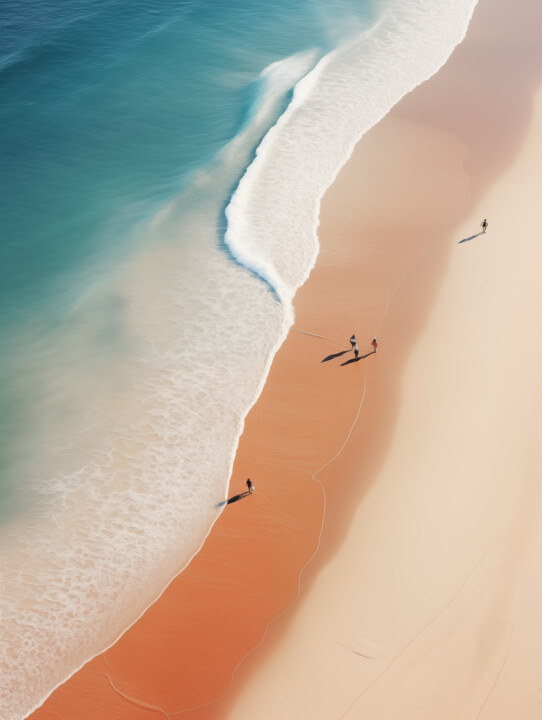 Arts numériques intitulée "The Beach 03" par Thapsus, Œuvre d'art originale, Image générée par l'IA