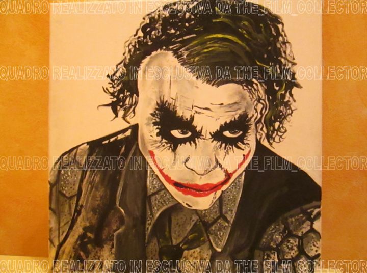 Pittura intitolato "Joker Heath Ledger…" da The_film _collector, Opera d'arte originale, Acrilico