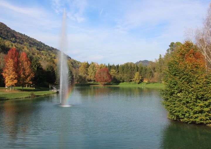 Photography titled "Jet d'eau, couleurs…" by Thierry Bruand, Original Artwork, Non Manipulated Photography