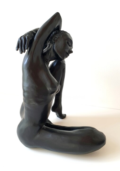 Escultura intitulada "bois d'ébène" por Thierry Godefroid, Obras de arte originais, Terracota