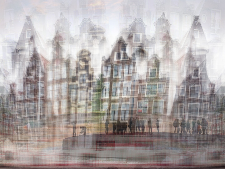 Photography titled "THE DANCING HOUSES…" by Thorsten Ritzmann, Original Artwork, Photo Montage Mounted on Aluminium