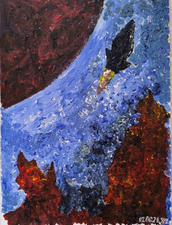 Pintura intitulada "In near space" por Tigran Ghevondyan, Obras de arte originais, Acrílico