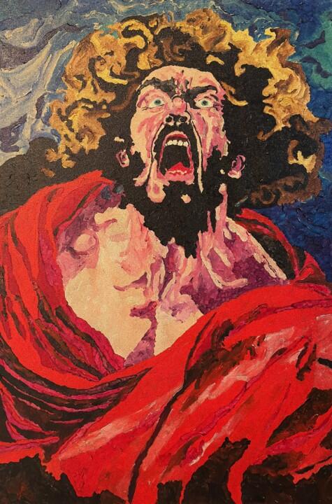 Schilderij getiteld "Rage" door Timothy Colomer, Origineel Kunstwerk, Acryl Gemonteerd op Frame voor houten brancard