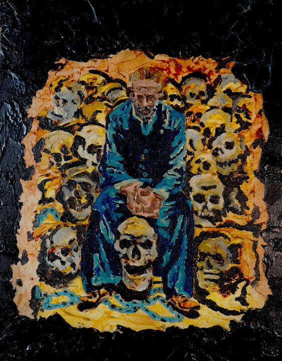 Malerei mit dem Titel "Survivors Guilt" von Timothy Colomer, Original-Kunstwerk, Acryl Auf Andere starre Platte montiert