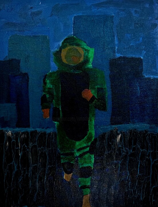 Картина под названием "Running To Danger" - Timothy Colomer, Подлинное произведение искусства, Акрил Установлен на Деревянна…