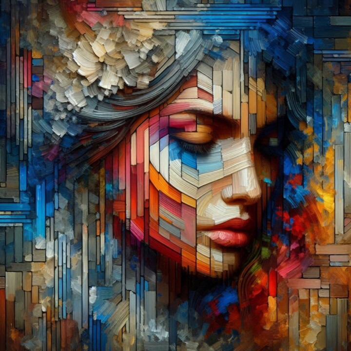 Digitale Kunst mit dem Titel "Zoe" von Tiss Ai Creations, Original-Kunstwerk, KI-generiertes Bild