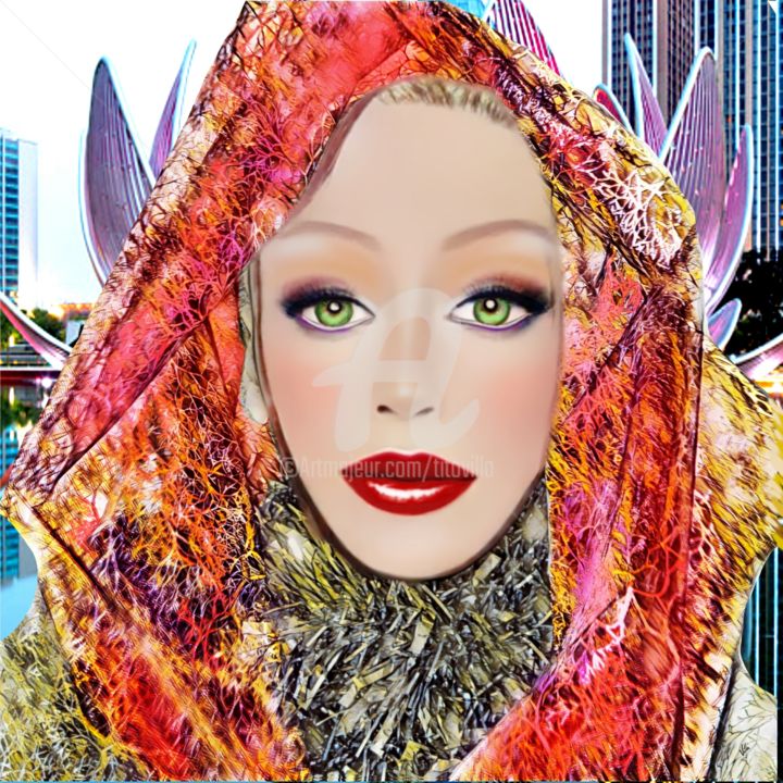 Digital Arts titled "Mercedes" by Tito Villa, Original Artwork, Photo Montage