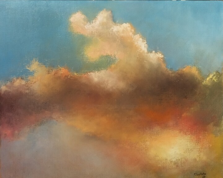 Pintura intitulada "Cielos-3" por Tomás Castaño, Obras de arte originais, Óleo