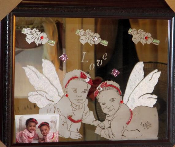 Painting titled "Fairy Twins" by Tonjua Lyles, Original Artwork, Other