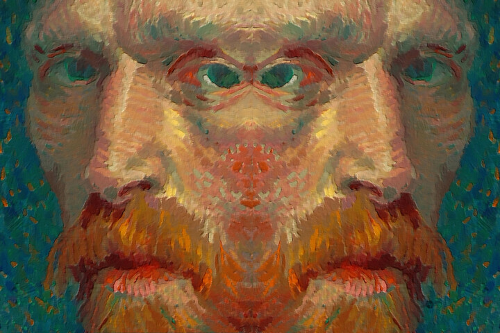 Картина под названием "Vincent van Gogh Me…" - Tony Rubino, Подлинное произведение искусства, Акрил Установлен на Деревянная…