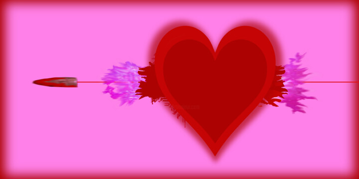 Картина под названием "Heart Series Love S…" - Tony Rubino, Подлинное произведение искусства, Акрил Установлен на Деревянная…