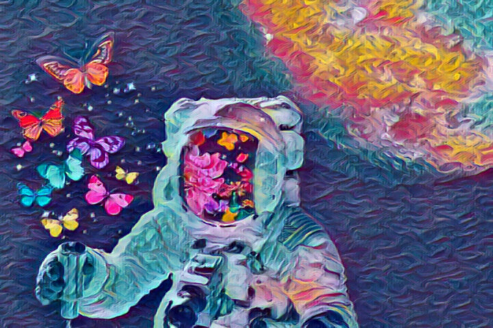 astronaut painting