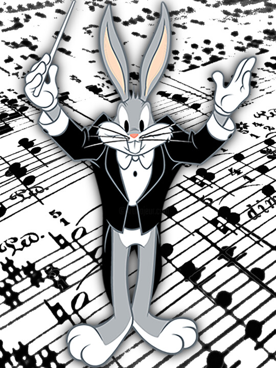 "Bugs Bunny Pop Art…" başlıklı Tablo Tony Rubino tarafından, Orijinal sanat, Akrilik Ahşap Sedye çerçevesi üzerine monte edi…