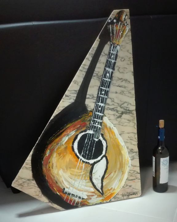 Malarstwo zatytułowany „Portuguese guitar” autorstwa Topatopera, Oryginalna praca, Akryl