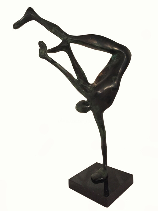 Skulptur mit dem Titel "Break dancer" von Kristof Toth, Original-Kunstwerk, Bronze