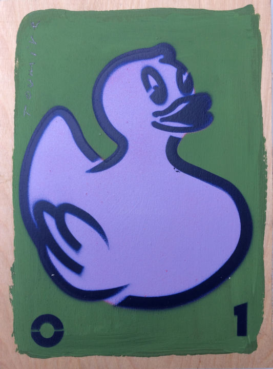 Painting titled "CANARD 01" by Toumire, Original Artwork, Spray paint