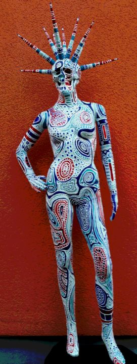 Sculpture titled "Britta the first" by Bjoern Treuter, Original Artwork, Plastic