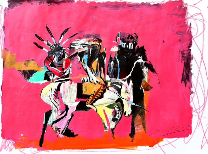 Painting titled "El rastro perdido" by Sergio Rivera Martinez, Original Artwork, Acrylic