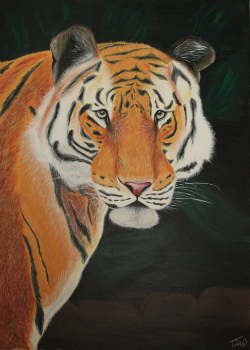 "Tiger" başlıklı Tablo Tzina Tsaou tarafından, Orijinal sanat, Akrilik