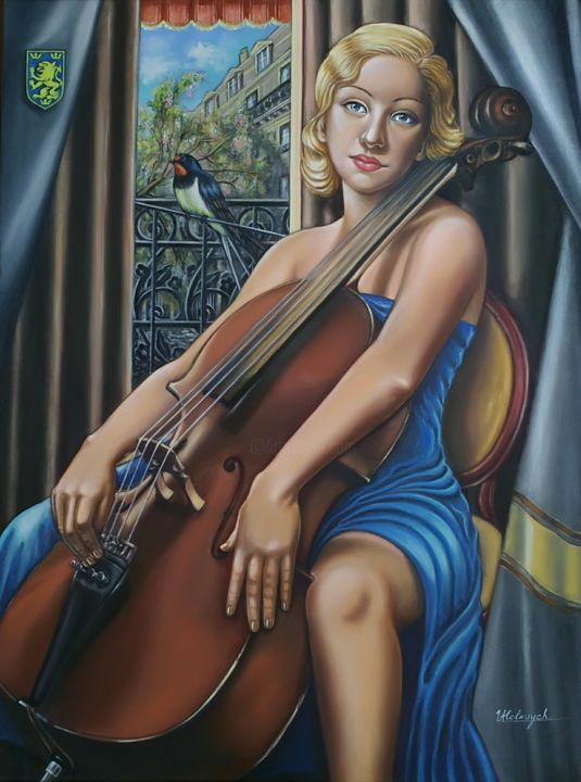 Violoncellista, Картина - Ulyana Holevych | Artmajeur