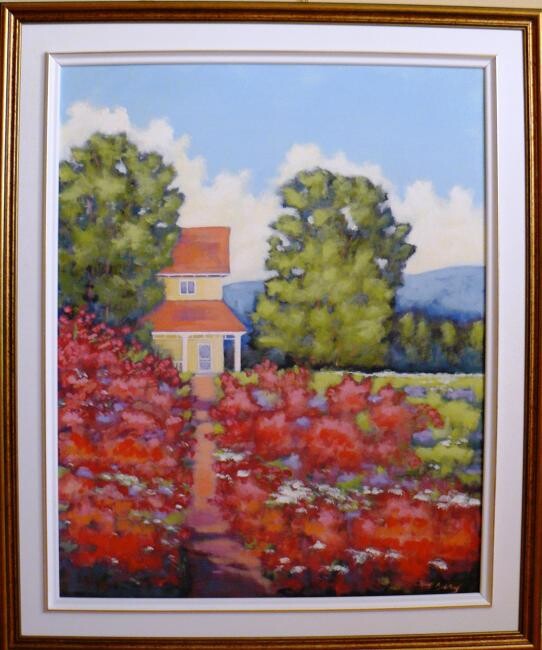 Painting titled "Mon jardin fleuri" by Unknown Artist, Original Artwork