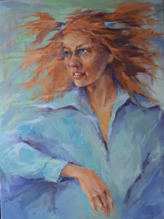 绘画 标题为“портрет девушки” 由Вадим Кончиц, 原创艺术品, 油