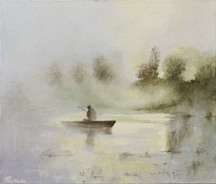 Painting titled "Сбежавший от суеты" by Vadim Stolyarov, Original Artwork, Oil