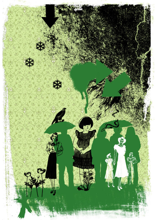 Printmaking titled "Fairy-tale after Sl…" by Vaiva Kovieraite-Trumpe, Original Artwork, Screenprinting