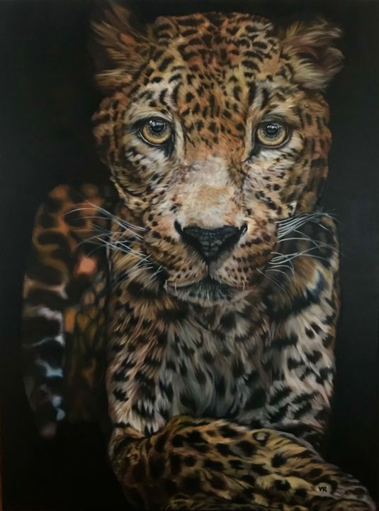 Painting titled "My Leo" by Valentina Andrees, Original Artwork, Oil