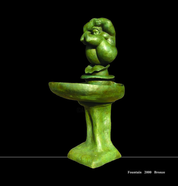 「Fountain」というタイトルの彫刻 Valentina Brusilovskayaによって, オリジナルのアートワーク, 金属