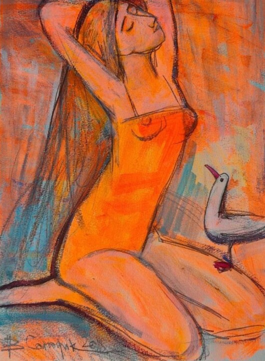 Malerei mit dem Titel "Южное настроение, с…" von Valentina Samoilik-Artyushenko, Original-Kunstwerk, Acryl
